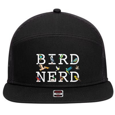 Cool Bird Lover Birdwatching Present Birdwatcher Birder 7 Panel Mesh Trucker Snapback Hat