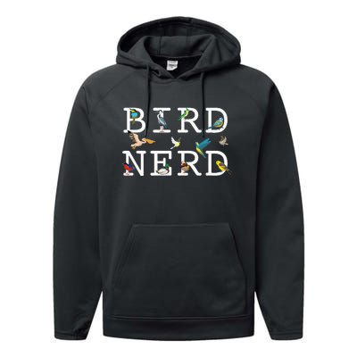 Cool Bird Lover Birdwatching Present Birdwatcher Birder Performance Fleece Hoodie