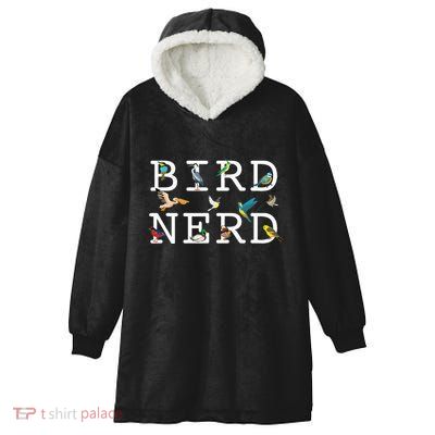 Cool Bird Lover Birdwatching Present Birdwatcher Birder Hooded Wearable Blanket