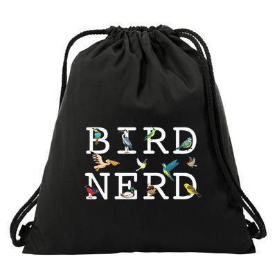 Cool Bird Lover Birdwatching Present Birdwatcher Birder Drawstring Bag