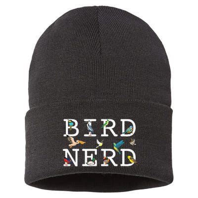 Cool Bird Lover Birdwatching Present Birdwatcher Birder Sustainable Knit Beanie
