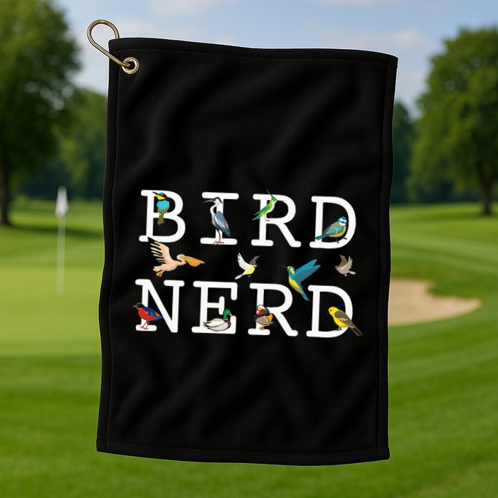 Cool Bird Lover Birdwatching Present Birdwatcher Birder Golf Towel