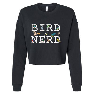 Cool Bird Lover Birdwatching Present Birdwatcher Birder Cropped Pullover Crew