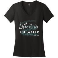 Christian Baptism Left It In The Water Matthew2819 Women's V-Neck T-Shirt