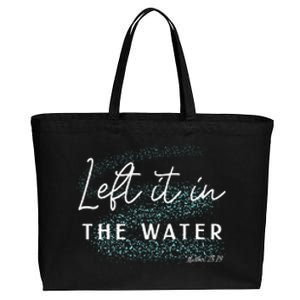 Christian Baptism Left It In The Water Matthew2819 Cotton Canvas Jumbo Tote