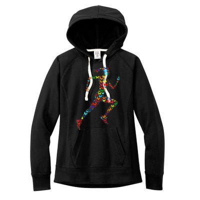 Colorful Butterfly Lover Fitness And Running Women's Fleece Hoodie