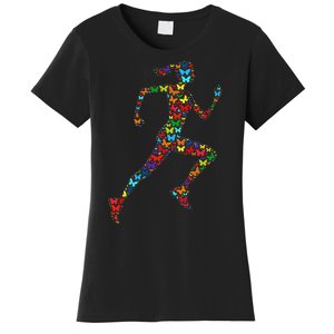 Colorful Butterfly Lover Fitness And Running Women's T-Shirt