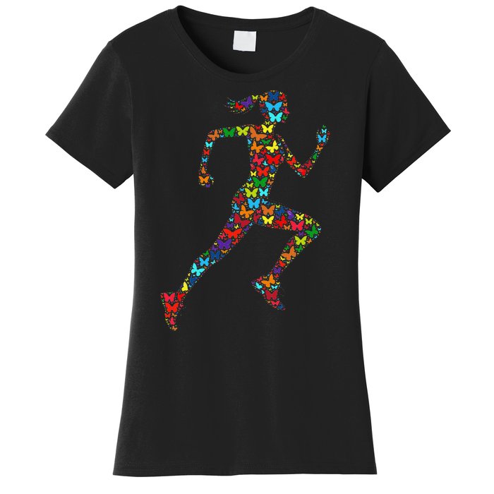 Colorful Butterfly Lover Fitness And Running Women's T-Shirt