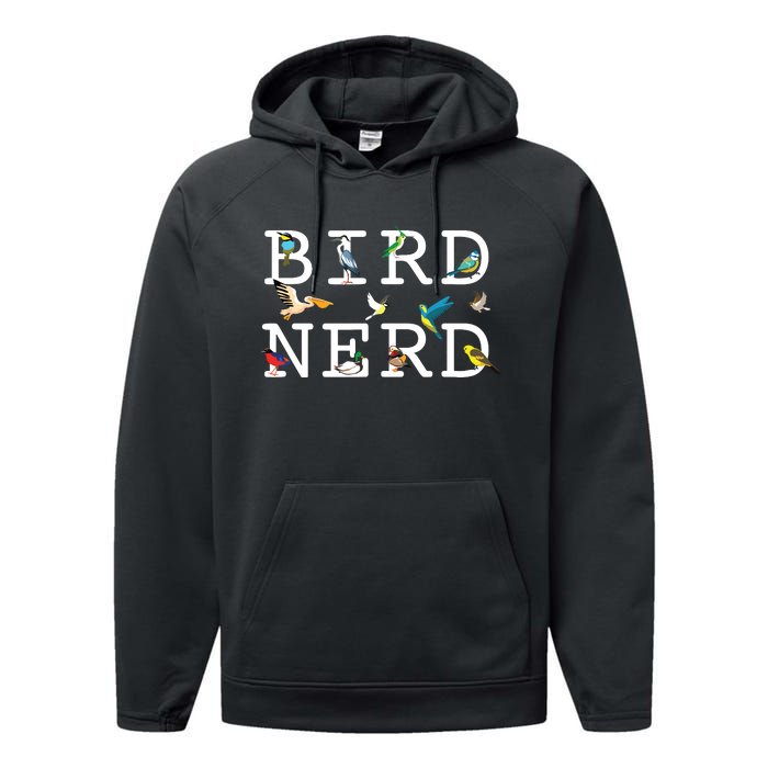 Cool Bird Lover Birdwatching Present Birdwatcher Birder Performance Fleece Hoodie