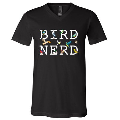 Cool Bird Lover Birdwatching Present Birdwatcher Birder V-Neck T-Shirt