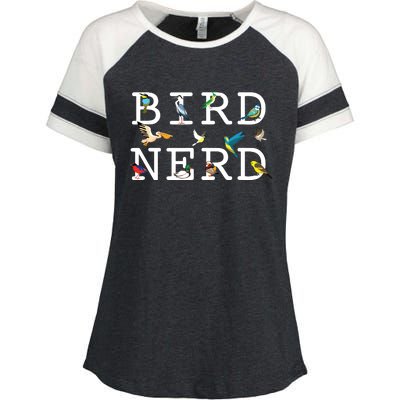 Cool Bird Lover Birdwatching Present Birdwatcher Birder Enza Ladies Jersey Colorblock Tee