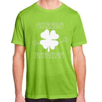 Cheers Bitches Lucky Clover Saint Patrick's Day Irish Adult ChromaSoft Performance T-Shirt