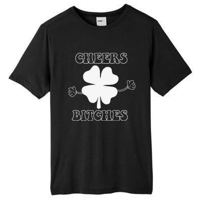 Cheers Bitches Lucky Clover Saint Patrick's Day Irish Tall Fusion ChromaSoft Performance T-Shirt