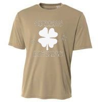 Cheers Bitches Lucky Clover Saint Patrick's Day Irish Cooling Performance Crew T-Shirt