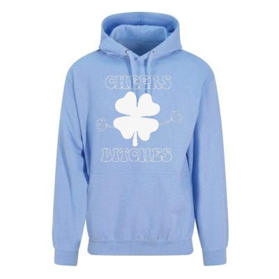 Cheers Bitches Lucky Clover Saint Patrick's Day Irish Unisex Surf Hoodie