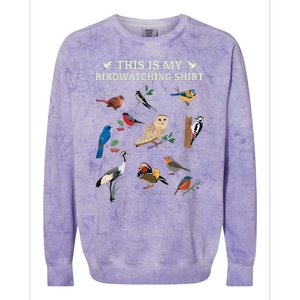 Cool Bird Lover Birdwatching Present Birdwatcher Birder Gift Colorblast Crewneck Sweatshirt