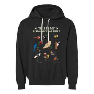 Cool Bird Lover Birdwatching Present Birdwatcher Birder Gift Garment-Dyed Fleece Hoodie