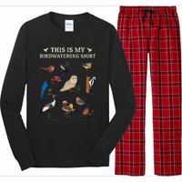 Cool Bird Lover Birdwatching Present Birdwatcher Birder Gift Long Sleeve Pajama Set