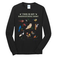 Cool Bird Lover Birdwatching Present Birdwatcher Birder Gift Tall Long Sleeve T-Shirt