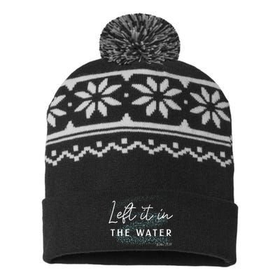 Christian Baptism Left It In The Water Matthew2819 USA-Made Snowflake Beanie