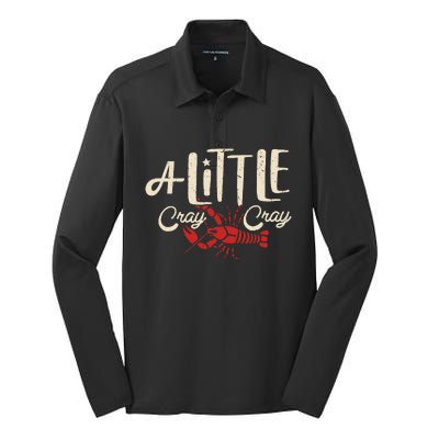 Crawfish Boil Little Cray Louisiana Silk Touch Performance Long Sleeve Polo