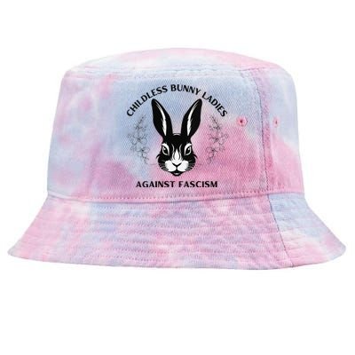 Childless Bunny Lady Rabbit Mom Democrat Vote Blue Tie-Dyed Bucket Hat