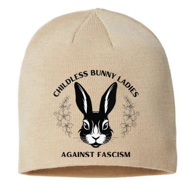 Childless Bunny Lady Rabbit Mom Democrat Vote Blue Sustainable Beanie