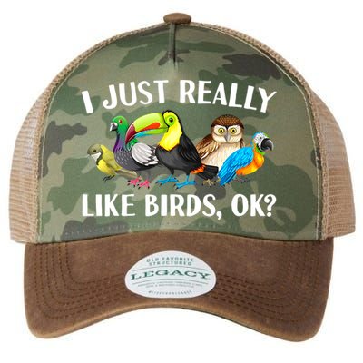 Cool Bird Lover Bird Watcher Nerd Parrot Birds Legacy Tie Dye Trucker Hat