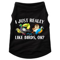 Cool Bird Lover Bird Watcher Nerd Parrot Birds Doggie Tank