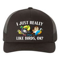 Cool Bird Lover Bird Watcher Nerd Parrot Birds Yupoong Adult 5-Panel Trucker Hat