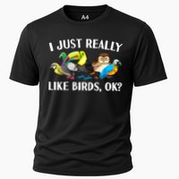 Cool Bird Lover Bird Watcher Nerd Parrot Birds Performance Shirt
