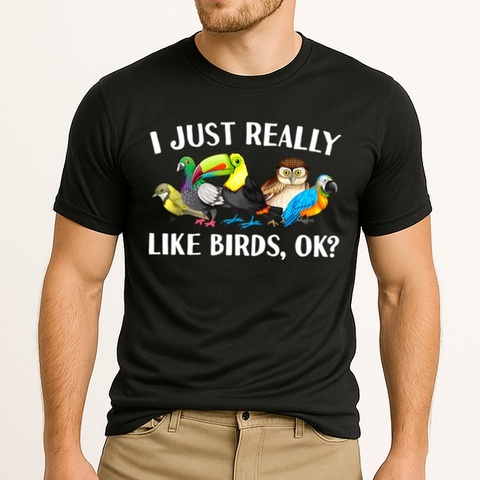 Cool Bird Lover Bird Watcher Nerd Parrot Birds Performance Shirt