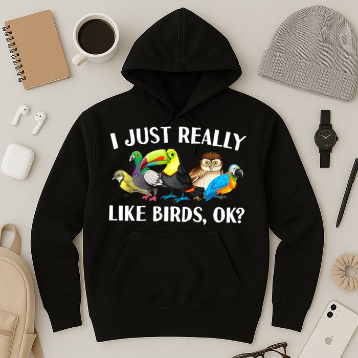 Cool Bird Lover Bird Watcher Nerd Parrot Birds Hoodie