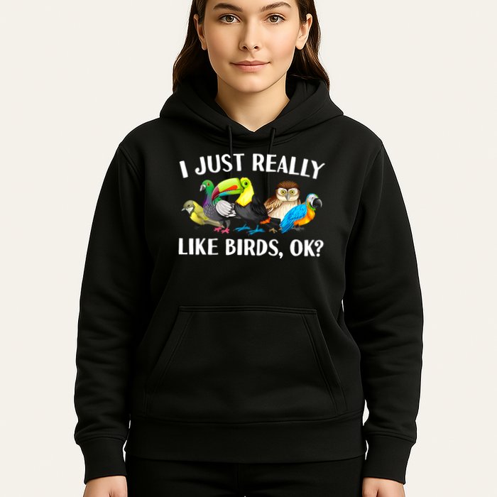 Cool Bird Lover Bird Watcher Nerd Parrot Birds Hoodie