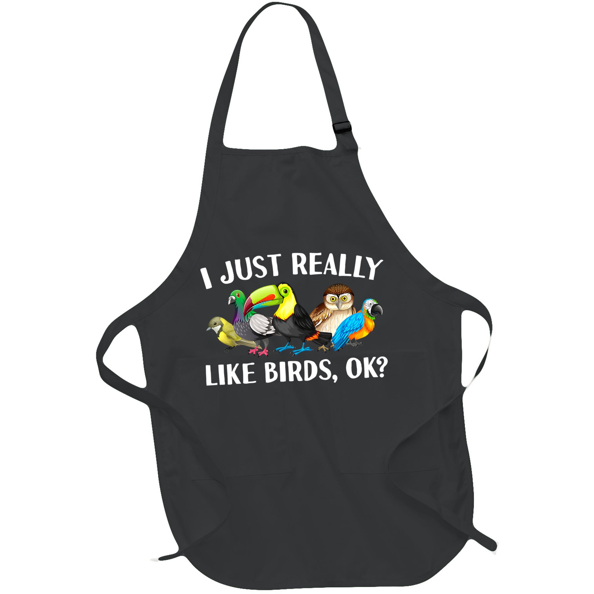 Cool Bird Lover Bird Watcher Nerd Parrot Birds Apron