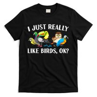 Cool Bird Lover Bird Watcher Nerd Parrot Birds T-Shirt