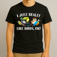 Cool Bird Lover Bird Watcher Nerd Parrot Birds T-Shirt