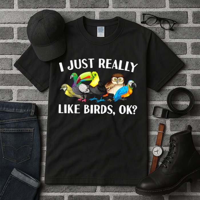 Cool Bird Lover Bird Watcher Nerd Parrot Birds Tall T-Shirt