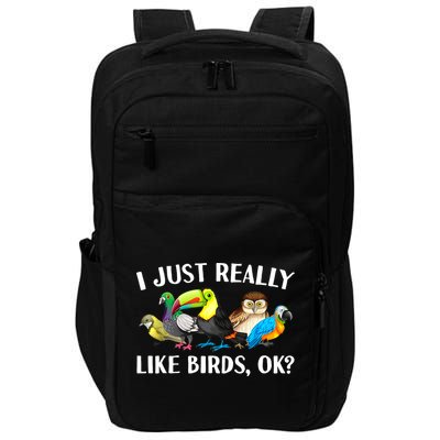 Cool Bird Lover Bird Watcher Nerd Parrot Birds Impact Tech Backpack