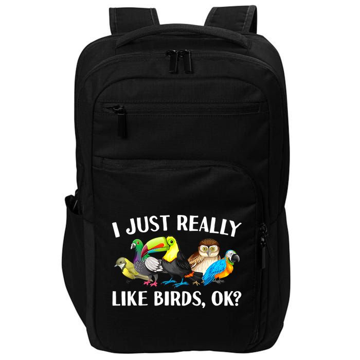 Cool Bird Lover Bird Watcher Nerd Parrot Birds Impact Tech Backpack
