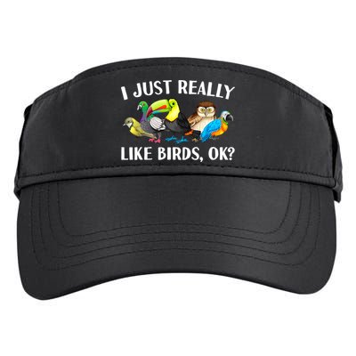 Cool Bird Lover Bird Watcher Nerd Parrot Birds Adult Drive Performance Visor