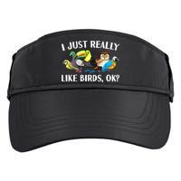 Cool Bird Lover Bird Watcher Nerd Parrot Birds Adult Drive Performance Visor