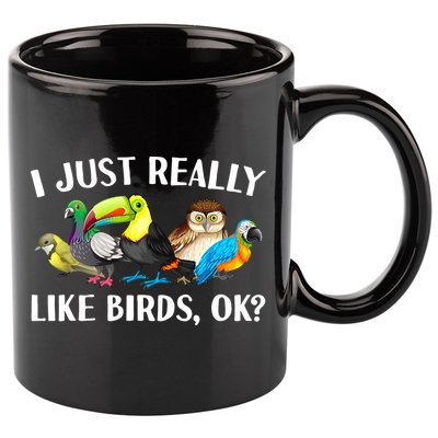 Cool Bird Lover Bird Watcher Nerd Parrot Birds 11oz C Handle Ceramic Mug