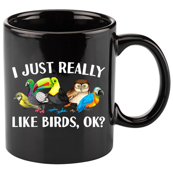 Cool Bird Lover Bird Watcher Nerd Parrot Birds 11oz C Handle Ceramic Mug
