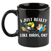 Cool Bird Lover Bird Watcher Nerd Parrot Birds 11oz C Handle Ceramic Mug