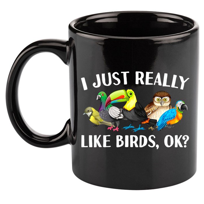 Cool Bird Lover Bird Watcher Nerd Parrot Birds 11oz C Handle Ceramic Mug