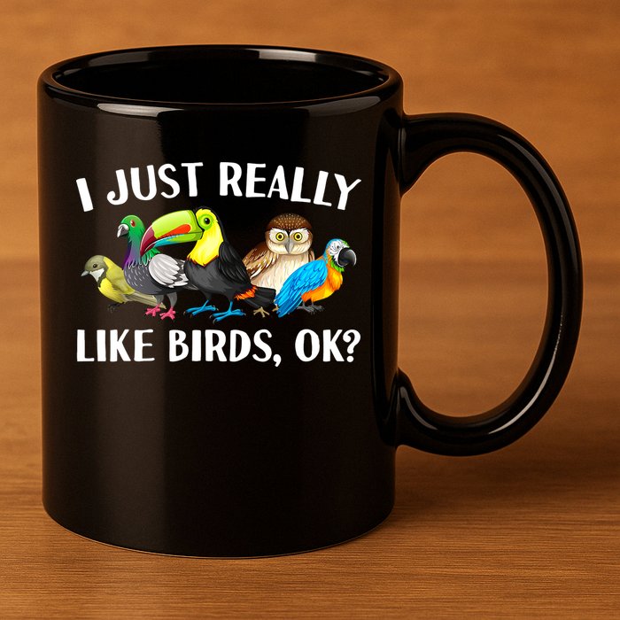 Cool Bird Lover Bird Watcher Nerd Parrot Birds 11oz C Handle Ceramic Mug