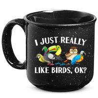Cool Bird Lover Bird Watcher Nerd Parrot Birds 15oz Campfire Ceramic Mug