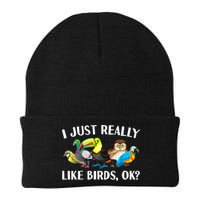Cool Bird Lover Bird Watcher Nerd Parrot Birds Beanie