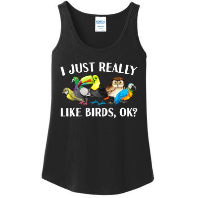 Cool Bird Lover Bird Watcher Nerd Parrot Birds Ladies Essential Tank